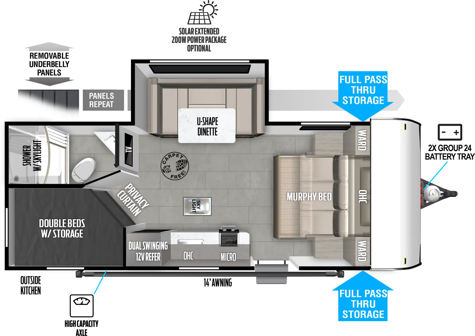 Wildwood Fsx 178BHSK Floorplan